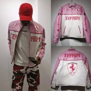 Ferrari leather Zip Up